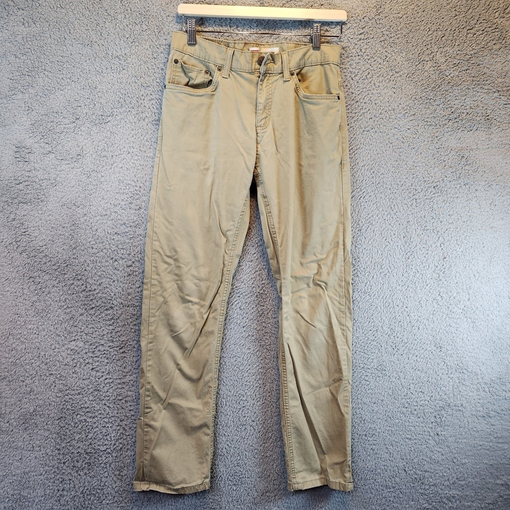 Levis 511 Slim Jeans Womens 18 Beige Stretch Mid Rise Straight Leg Streetwear‎